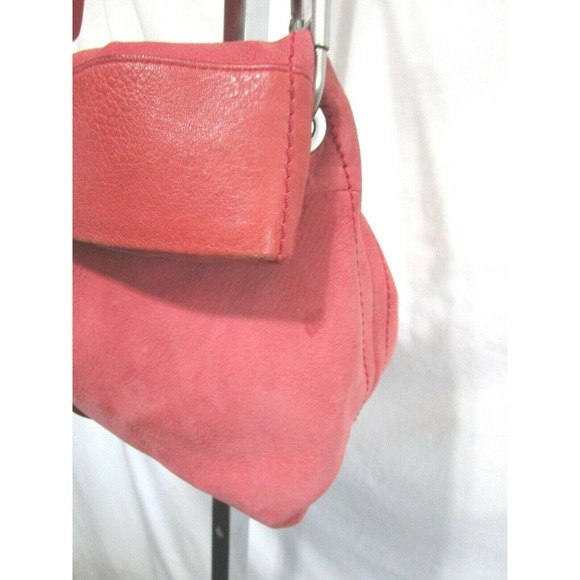 Kipling Medium Size Red Nubuck Leather Hobo Shoulder Handbag - Picture 6 of 12